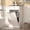 White/Louvered Design, variant on HARIPUL 13 Gallon Tilt Out Trash Cabinet, Freestanding Kitchen Trash Cabinet,Wood Color
