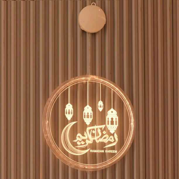 Ramadan Night Light Ramadan Lámpara Decorativa Hermosa Decoración Del Hogar Luces Para Sala De Estar Comedor sonducket HA044393-07