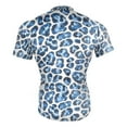 thumbnail image 4 of joogoo Blue Leopard Pattern Men's Cycling Jerseys Mountain Bike Short Sleeve Tops M, 4 of 7