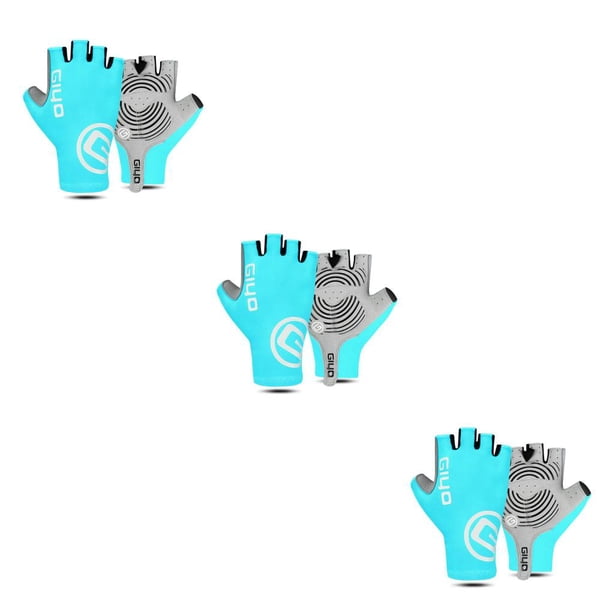 Eigraketly 1 par de medio guantes para senderismo, manoplas auxiliares de cuero PU para ciclismo, almohadilla antideslizante multiusos, Type1 NO1