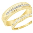 thumbnail image 2 of AFFY Round Cut White Natural Diamond His & Hers Wedding Band Set in 14K Yellow Gold (0.5 Cttw) By, 2 of 2