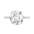 thumbnail image 5 of Rosec Jewels Cubic Zirconia Solitaire Engagement Ring 4 Carat - 10 mm Round - AAAA Quality Certified - With Jewelry Box, 14K White Gold, US 7.00, 5 of 9
