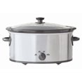 thumbnail image 1 of Mainstays 6 Quart Oval Slow Cooker, Stainless Steel Finish, Glass Lid, 1 of 9