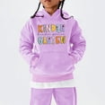 thumbnail image 5 of Ruyang Kids Girls Preppy Pullover Hoodie with Pockets Cute Letter Graphic Oversized Hooded Sweatshirts Long Sleeve Fall Tops, 5 of 7