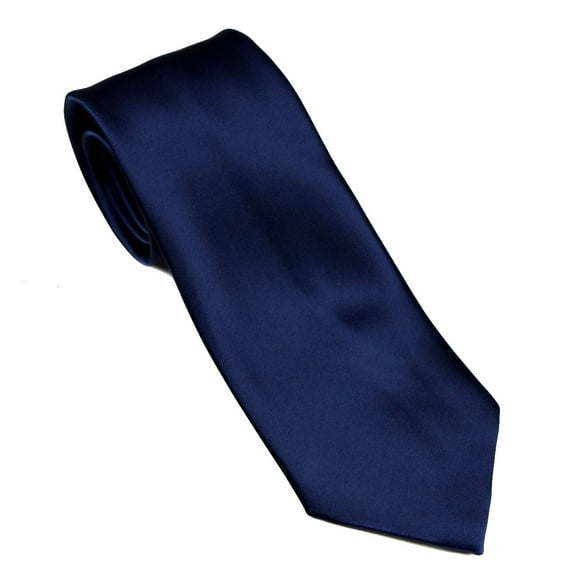 BuyYourTies - Mens Solid Neck Tie - Navy