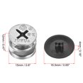 thumbnail image 2 of Uxcell 15x12mm Furniture Cam Lock Fittings Zinc Alloy with Black Cover 20 Pack, 2 of 5