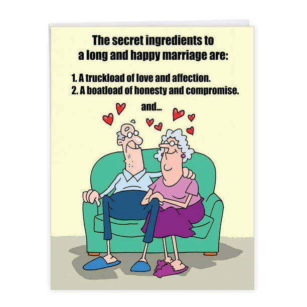 1 Large Funny Anniversary Greeting Card ( x 11 Inch) - Marriage Secrets Anniversary Card J9780 1 Large Funny Anniversary Greeting Card ( x 11 Inch) - Marriage Secrets Anniversary Card J9780