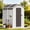 Dove Grey, variant on Plastic Outdoor Storage Sheds with Floor and Lockable Door, Compact Resin Outdoor Storage Cabinet Waterproof, Garden Shed/Tool Shed for Backyard, Patio, Grey