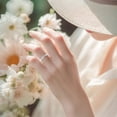 thumbnail image 3 of BAYAIXZ Wedding Rings for Women Lling Fashion Minimalist Mic Ro Diamond Set Ten Diamond Ring Rose Gold Index Finger Ring Diamond Ring (Silver,6), 3 of 5