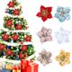 thumbnail image 3 of 1PC DIY Christmas Flowers Pendant Drop Artificial Glitter Simulation Drop Ornaments Party Xmas Tree Home Wedding, 3 of 4