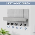 thumbnail image 3 of Siruishop Key Holder Wall Mount Easy Installation Coat Rack for Hallway Kitchen Office Gray, 3 of 11