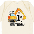 thumbnail image 4 of Inktastic Construction Truck It's My 1st Birthday Boys or Girls Long Sleeve Baby Bodysuit, 4 of 5