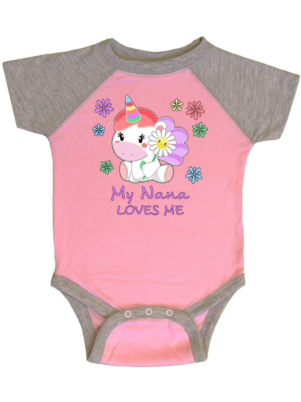 inktastic My Nana Loves Me Unicorn Infant Creeper