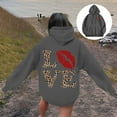 thumbnail image 2 of Valentines Day Women HoodiesValentines Day Hoodies Women Letter Graphic Sweatshirt Long Sleeve Pullover Regular Tops,Grey, 2 of 7