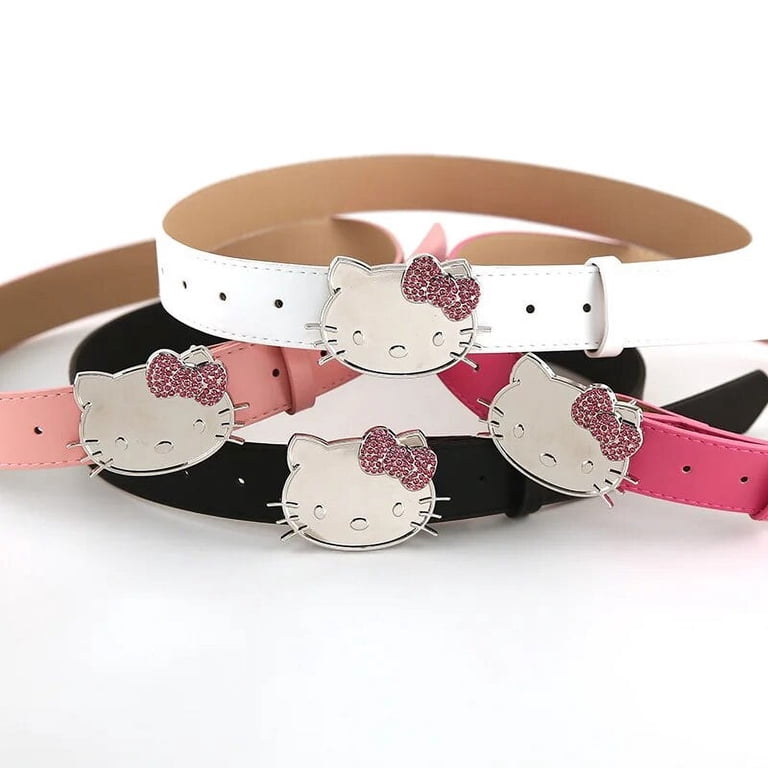 Hello Kitty Belt Pink Rhinestone Sanrio Girly Heart Y2k  display picture 2