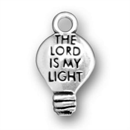 Sterling Silver 24 .8mm The Lord Is My Light Christian Message Light...