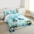thumbnail image 3 of Feelyou Initial K Teens Full Size Comforter Sets, Sea Turtle Axolotl Bedding Sets, 3pcs, 3 of 8