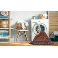 thumbnail image 2 of Ahgly Company Machine Washable Indoor Rectangle Industrial Modern Tomato Red Area Rugs, 7' x 10', 2 of 7