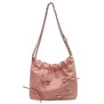 thumbnail image 1 of 3071 Plisado Lazo Tendencia Versátil Bolso Bandolera Mano (rosa) Rosa, 1 of 8