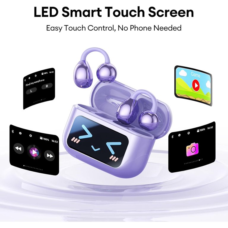 Touch Ear Color Open Ear Bluetooth Earbuds Open Ear Clip On Earbuds Intelligent Touch ...