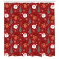 thumbnail image 3 of Ambesonne Holiday Shower Curtain, Merry Xmas Cartoon Santa, 69"Wx84"L, Multicolor Red, 3 of 3