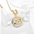 thumbnail image 2 of Norse Viking Rune Necklace with Adjustable Chains for Men Women Vintage Amulet Jewelry Gift with Box (Snake gold), 2 of 5