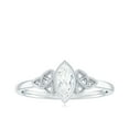 thumbnail image 4 of Rosec Jewels Lab Grown Diamond Ring - 4x8 mm Marquise Engagement Ring - EF-VS Quality, 18K White Gold, US 8.00, 4 of 8