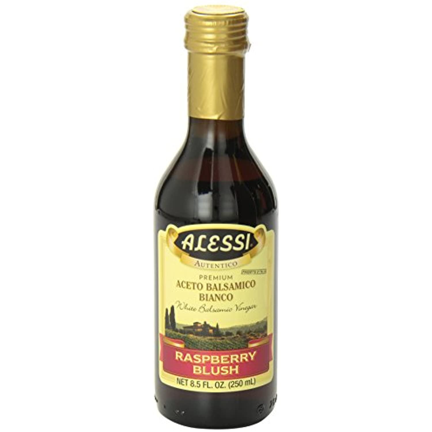 Alessi, White Balsamic Raspberry Vinegar, 8.50-Ounce (Pack Of 6)