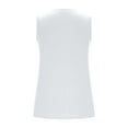 thumbnail image 5 of Womens Tank Tops Plus Size under $5 Sleeveless V-neck Pocket Summer Side Split Solid Color Loose T-shirt Tank White M, 5 of 6