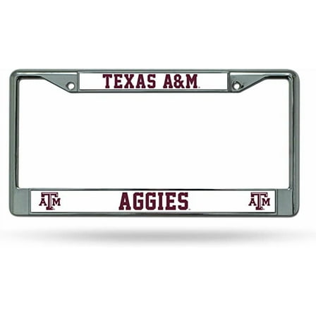 Texas-A&M-Aggie's Car Frame - Chrome Metal License Plate Frame