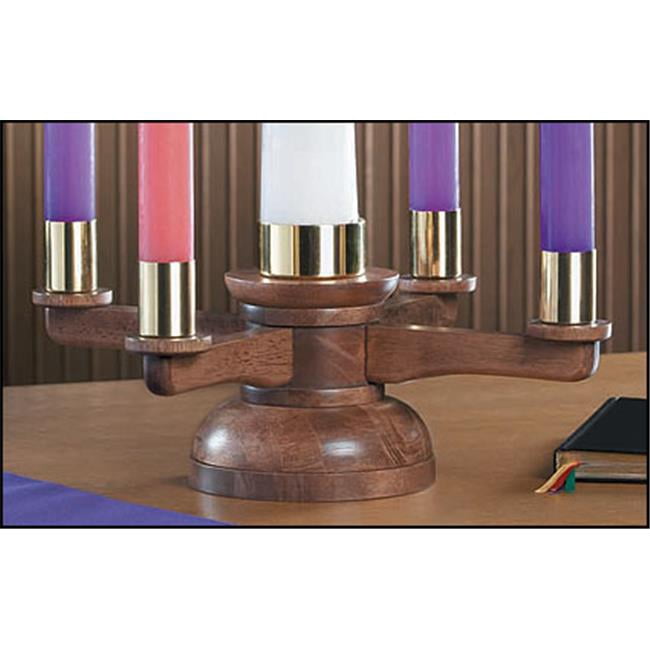 Christian Brands Church Supply JC662 Wood Tabletop Advent Wreath 