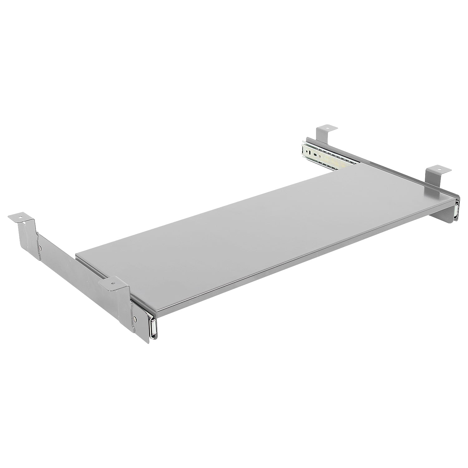 BenchPro Heavy 16-Gauge Powder Painted Steel Keyboard Tray - Under-Mount, Steel Construction, Slide Out Keyboard Mouse Holder - Powder Coated 9" D x 27" W - Grey