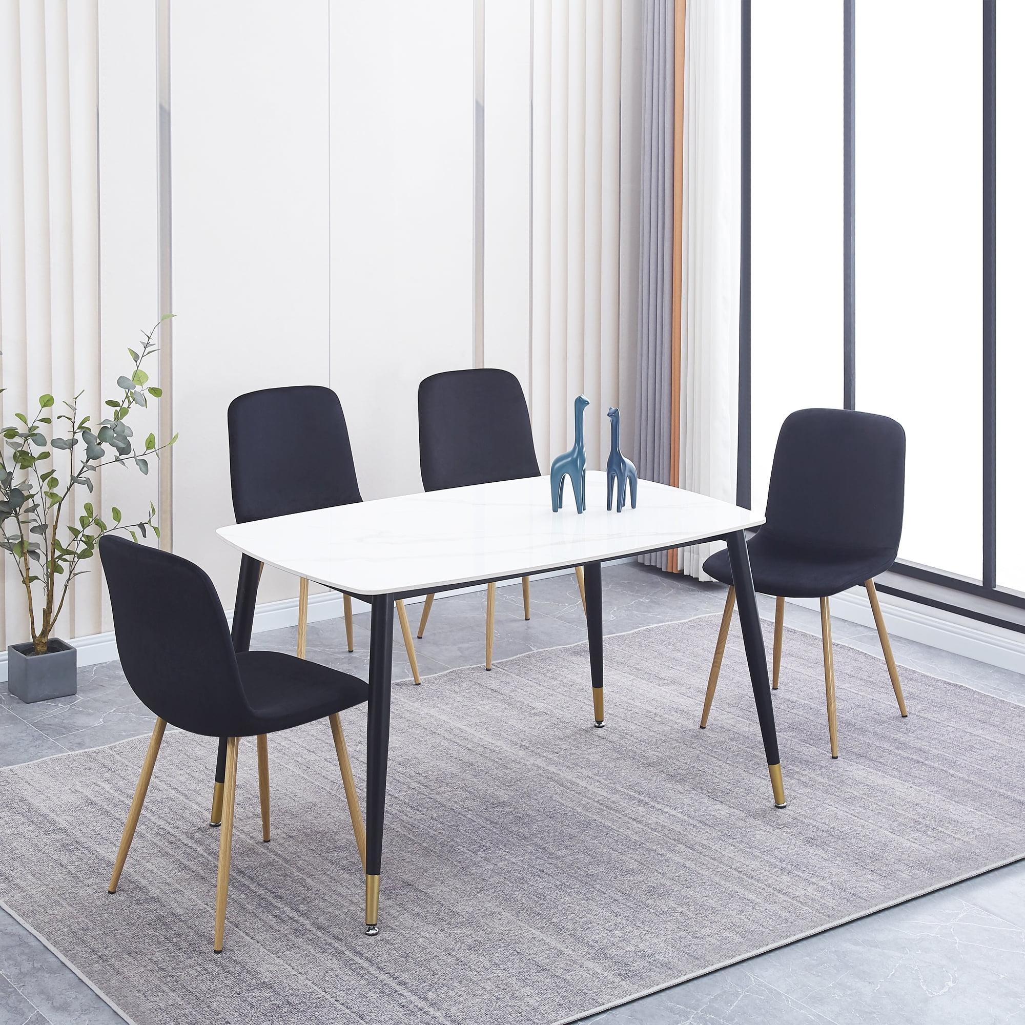 Kadyn Dining Chair Set Of 4, Dining Side Chairs for Restaurants, Kitchen Chairs for Taverns, Black Kadyn Dining Chair Set Of 4, Dining Side Chairs for Restaurants, Kitchen Chairs for Taverns, Black