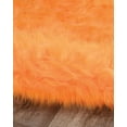 thumbnail image 6 of Linon Faux Solid Modern Area Rug, Orange, 6 of 7