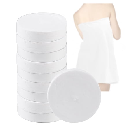10 Pieces Portable Compact Compressed Travel Bath Towel Reusable, Large Compressed Towel Tablets 55'' x 27.5''/140 x 70 CM Quick Dry for Shower Beach Camping Hotel Hiking