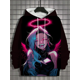 thumbnail image 3 of Sudadera con capucha para hombre con estampado 3D de ninfas, sudadera con capucha de manga larga con gráficos de chica de dibujos animados, moda de otoño, camisetas de calle de gran tamaño para hombre, 3 of 5