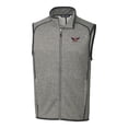 thumbnail image 2 of Men's Cutter & Buck Heather Gray Auburn Tigers Mainsail Sweater-Knit Big & Tall Full-Zip Vest, 2 of 3