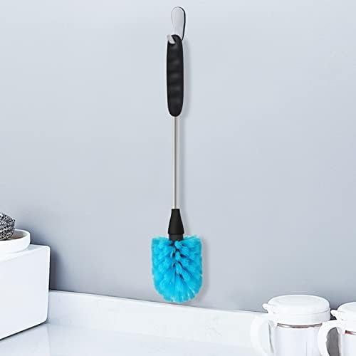 Long Bottle Brush, 15.35 in Bendable Cleaner Brushes for Cleaning Neck Beer Bottles, Wine, Baby Bottles, Water Bottles, Tumblers, Flask, Bird Feeder, Vase, Pipes and Brewing Supplies Blue/1Pack