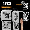 thumbnail image 2 of 4 PCS Eagle Design Painting Stencil with 1Pc Plastic Paint Brush 2 Sizes Reusable Flapping Eagle Stencil Eagle Pattern Stencil, 2 of 7