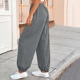 thumbnail image 4 of BUIGTTKLOP Cargo Joggers for Women High Waisted Casual Pants Baggy Loose Fitted Summer Pants with Pockets, 4 of 6