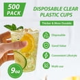 thumbnail image 4 of 500 Pack 9 oz Clear Plastic Cups, Disposable Drinking Cups, Plastic Party Cups for Birthday Parties, Picnics, Ceremonies, and Any Events, 4 of 6