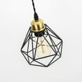 thumbnail image 3 of KAYYELAMP Converter Adapter E26 Mounted Cans Hanging Light Gold Copper Base Black Cage Metal Shade Vintage Pendant Lamp Replacement Downlight for Kitchen Island Entrance Loft(No Bulb), 3 of 7