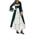 thumbnail image 5 of VOGUES Renaissance Costume Women Court-Style Princess Dress Green S Festival Outfits For Women, 5 of 5