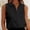 Black Tops, variant on CUSTG Women Casual Blouses Summer Sleeveless Button Down Shirts Blouses Solid Color Loose V Neck Tank Tops For Work Classic Dailywear