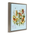 thumbnail image 2 of Stupell Industries Cottage Sunflowers & Bee on Blue Brown Floating Frame Canvas Art, 25 x 25, by Susan Winget, 2 of 8