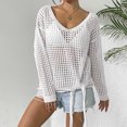 thumbnail image 4 of Neewe Women Summer Knit Vest Cap Sleeve Crochet Tops Hollow Out Cover Up Tank Top Pullover Beach Vacation Clothes, 4 of 7
