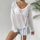 thumbnail image 4 of Neewe Women Summer Knit Vest Cap Sleeve Crochet Tops Hollow Out Cover Up Tank Top Pullover Beach Vacation Clothes, 4 of 7