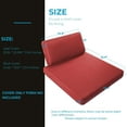 thumbnail image 4 of SUNCROWN 12 Piece Outdoor Patio Cushion Covers Replacement, Outdoor Cushion Slipcovers(6 Seat Covers and 6 Back Covers) with Zipper for Outdoor Furniture, Patio Sofa Couch(Red), 4 of 7