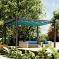 thumbnail image 4 of WildBreak Outdoor Pergola 13 x 10 Feet, Reinforced Frame, with Adjustable Canopy, Gray & Teal, 4 of 9