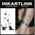 thumbnail image 1 of shiyou-Tattoo Tech, 3 Sheets Small Semi Permanent Tattoo, Adult Art Design Temporary Tattoos, Lasts 1-2 Weeks, Waterproof, Realistic Look, No Adhesive, No Reflection (Cats and Butterflies), 1 of 4